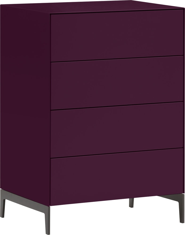 LUX Kommode 400841600000 Grösse B: 60.0 cm x T: 46.0 cm x H: 86.5 cm Farbe Aubergine Bild Nr. 1