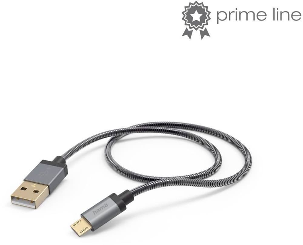 Câble de charge "Métal", USB-A - Micro-USB, 1,5 m, gaine métal, anthracite Câble de recharge Hama 785300173824 Photo no. 1