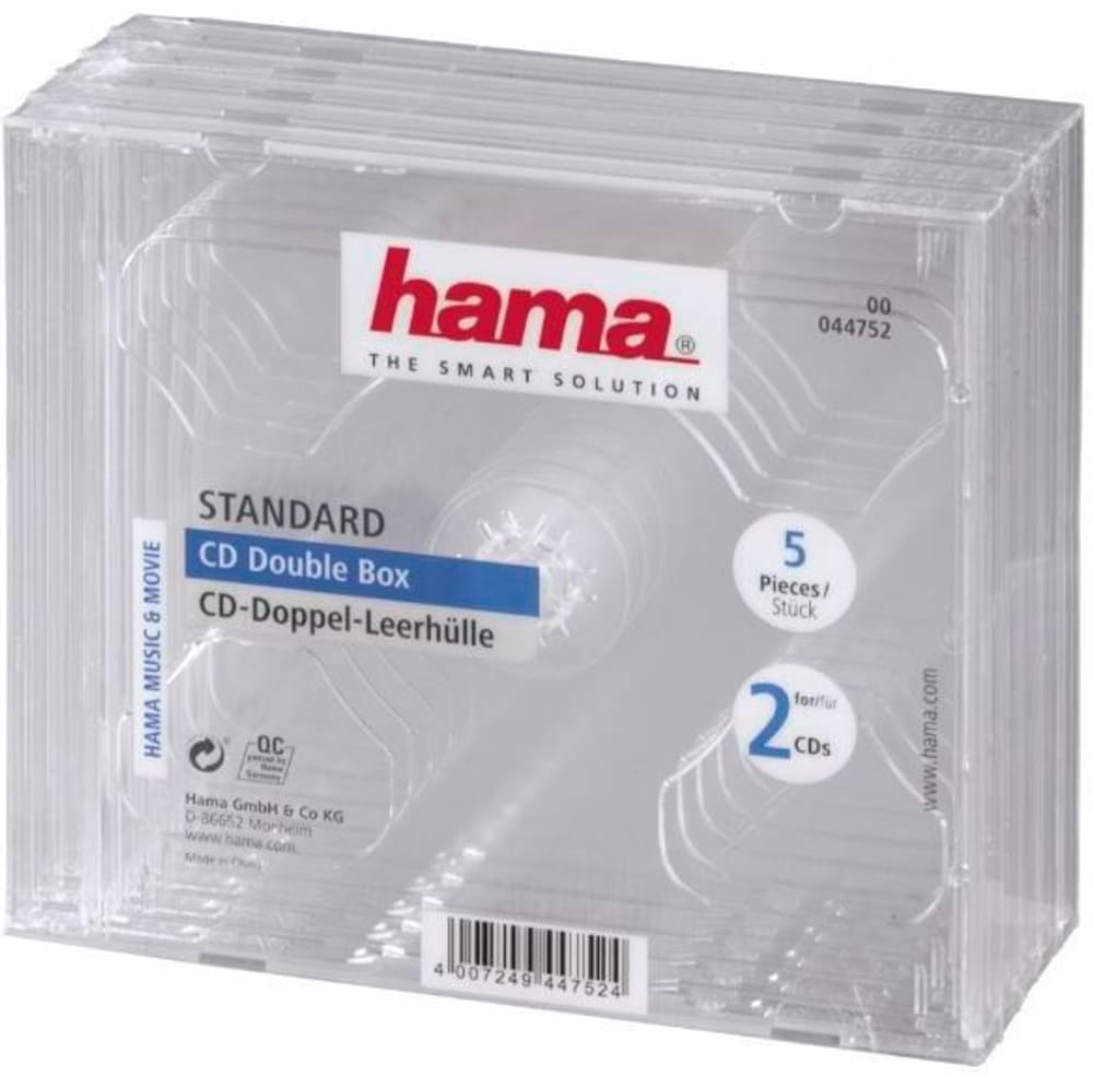 CD-Doppel-Leerhülle Standard, 5er-Pack optische Medien Leerhülle Hama 785300172451 Bild Nr. 1