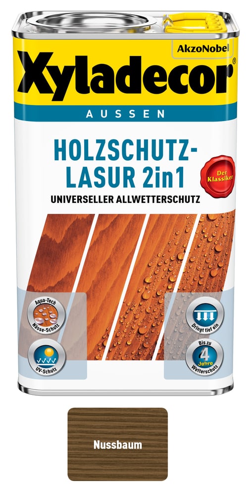 Velatura protettiva per legno Noce 2.5 l Vernice trasparente per legno XYLADECOR 661775600000 Colore Noce Contenuto 2.5 l N. figura 1