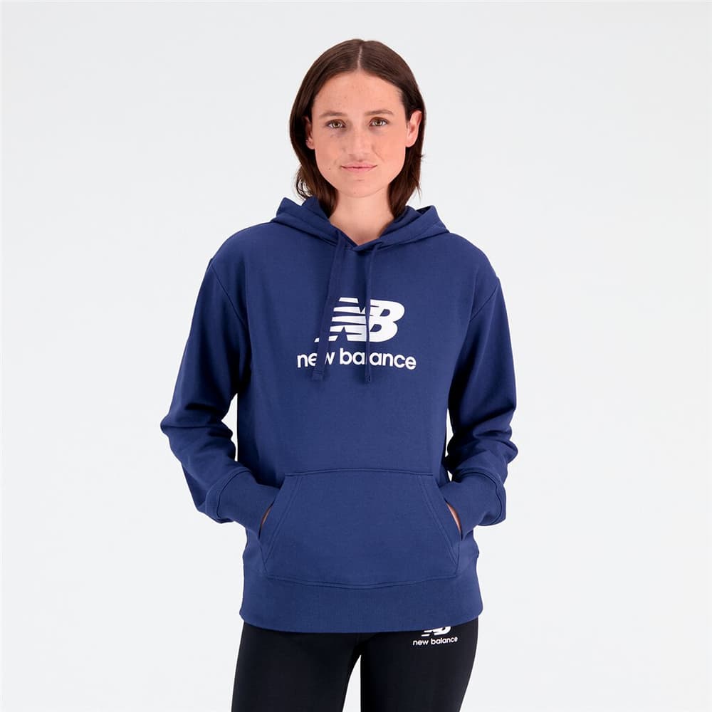 W Essentials Stacked Logo Hoodie Hoodie New Balance 469544200322 Taille S Couleur bleu foncé Photo no. 1