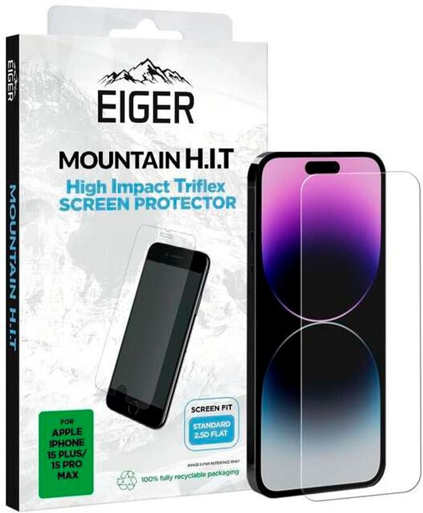 Display-Glas (1er-Pack) High Impact Triflex cleariPhone 15 Plus, iPhone 15 Pro Max Smartphone Schutzfolie Eiger 785302408688 Bild Nr. 1