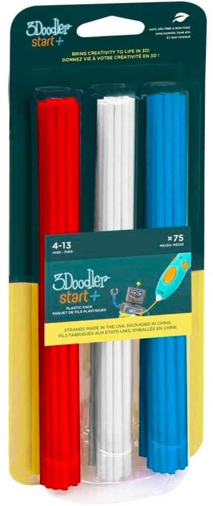 Filamento per penna 3D Start+ 75 pezzi, rosso, bianco, blu Penne 3D 3Doodler 785302426426 N. figura 1