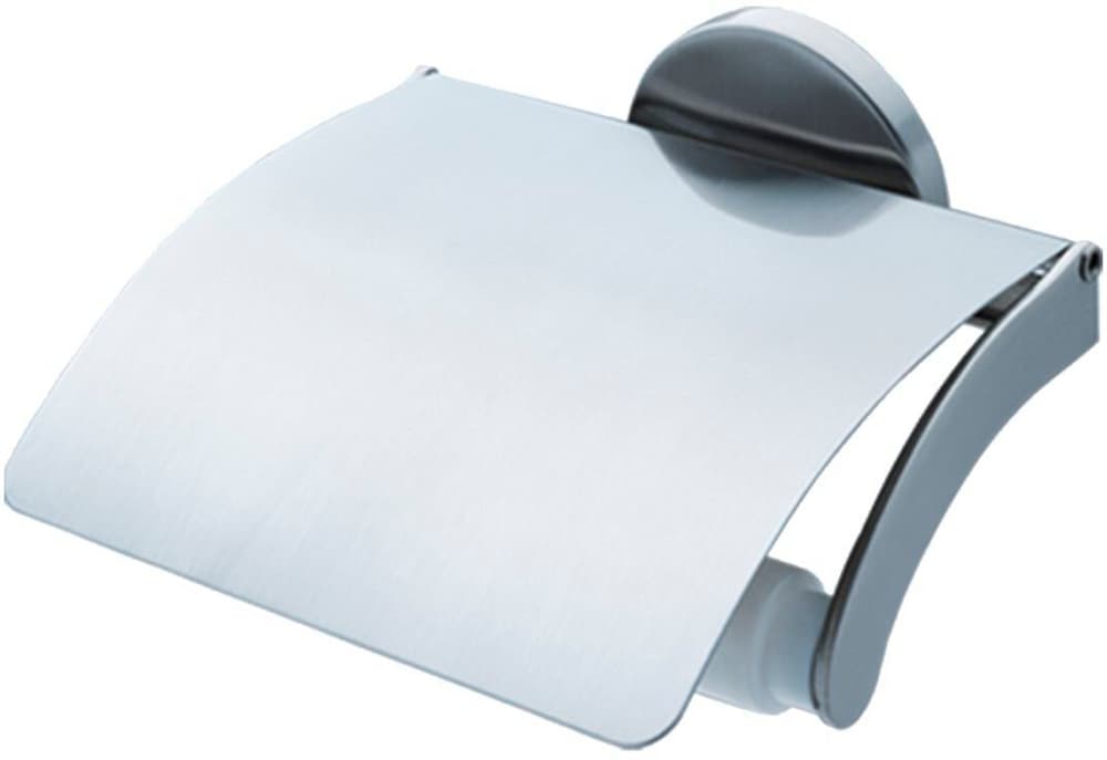 Porte-papier WC avec couvercle chromé Support de rouleaux de papier hygiénique diaqua 673932700000 Photo no. 1