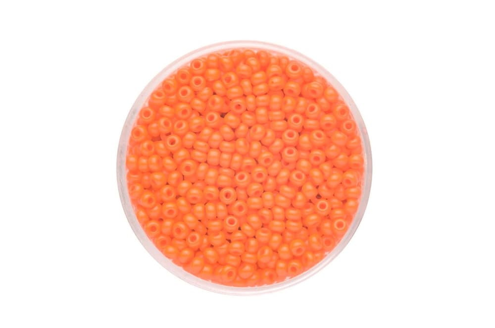Perle di rocailles intenso 2,6mm, 17 gr, arancia Perline artigianali 608132600000 N. figura 1
