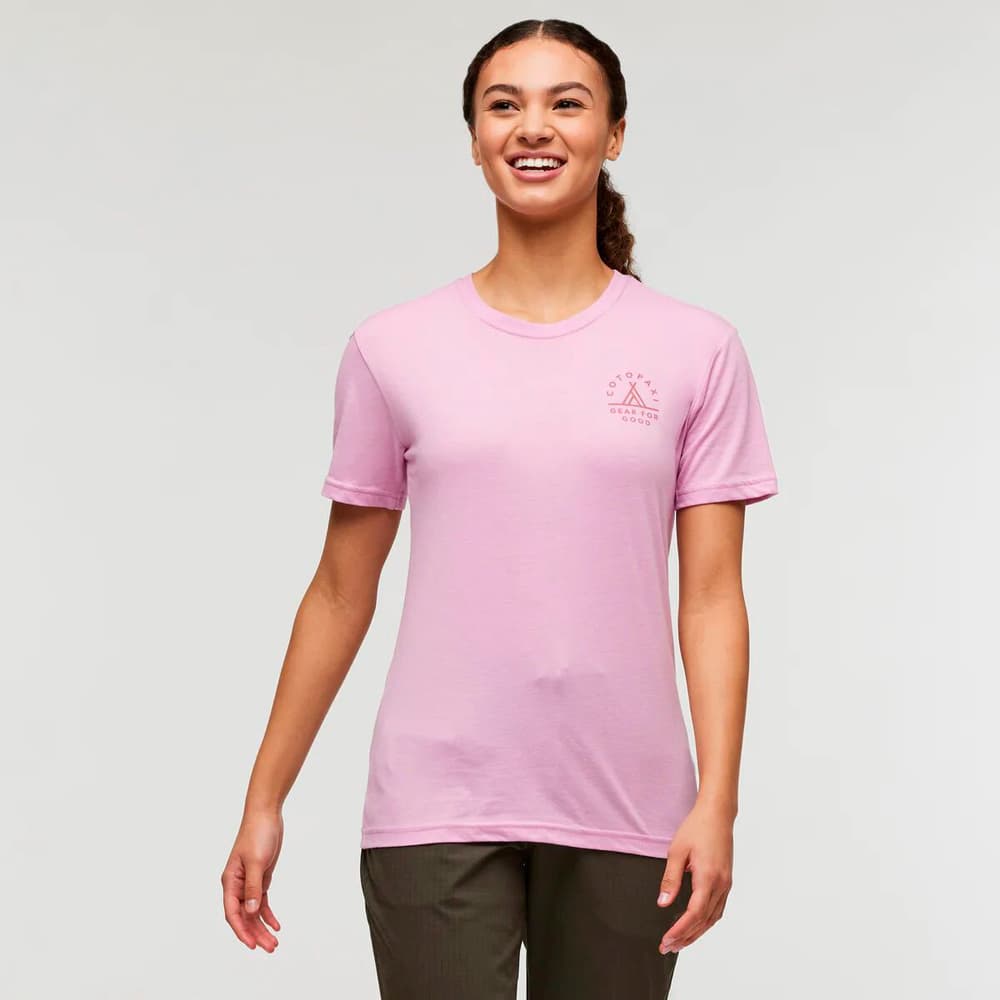 Llama Map Organic T-shirt Cotopaxi 468428500238 Taglie XS Colore rosa N. figura 1