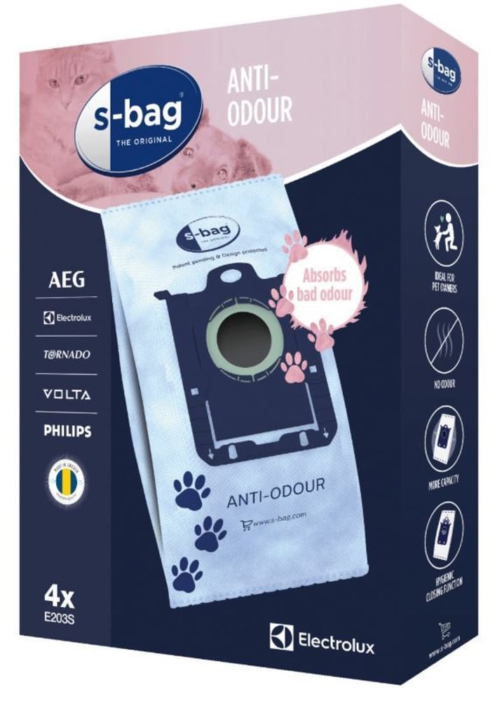 Sac à poussière E203S S-bag Anti-Odour Sacs d'aspirateur Electrolux 9000020015 Photo n°. 1