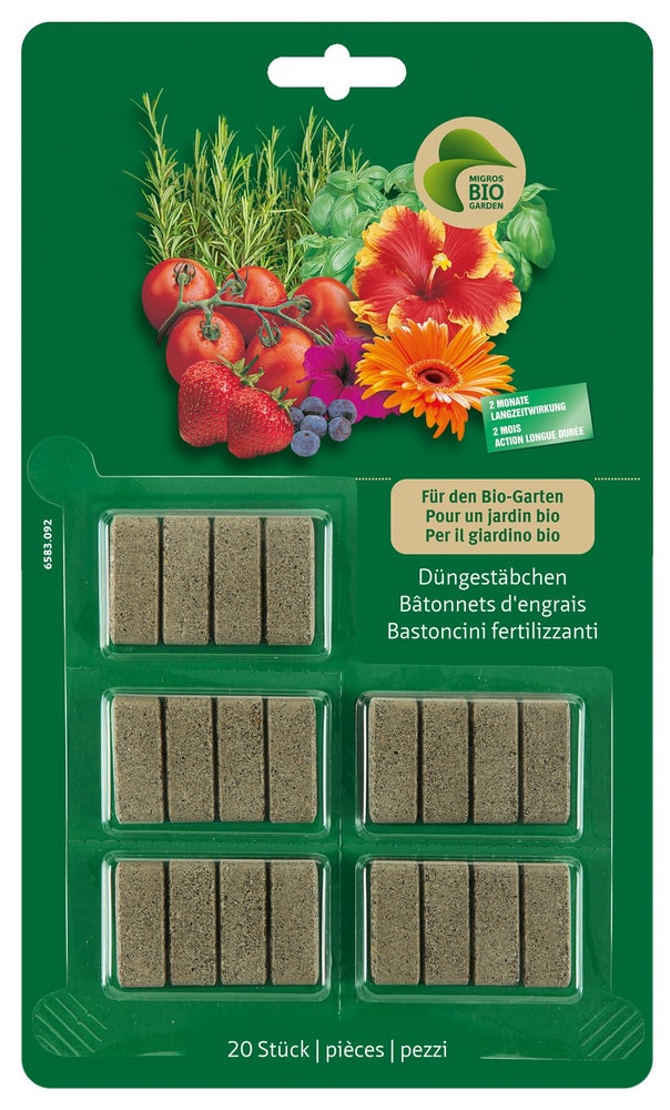 Bastoncini fertilizzanti, 20 pezzi Bastoncini fertilizzanti Migros Bio Garden 658309200000 N. figura 1