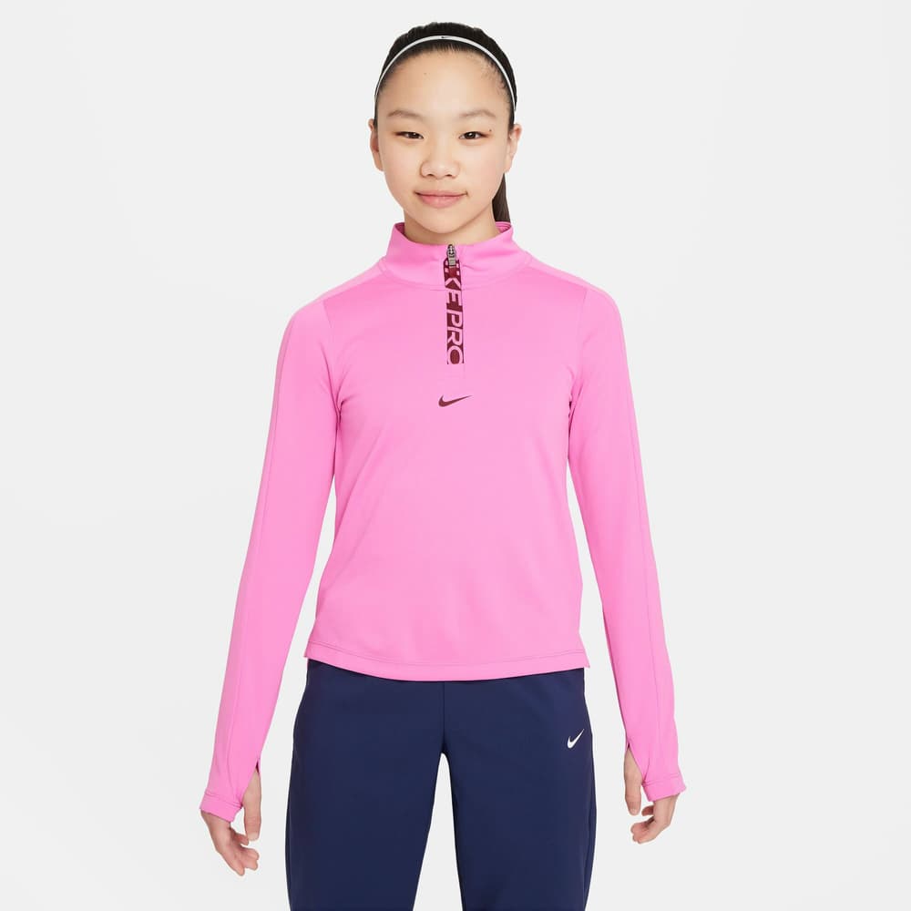 Dri-FIT Pro Long-Sleeve 1/2-Zip Top Pull-over Nike 469355715229 Taille 152 Couleur magenta Photo no. 1