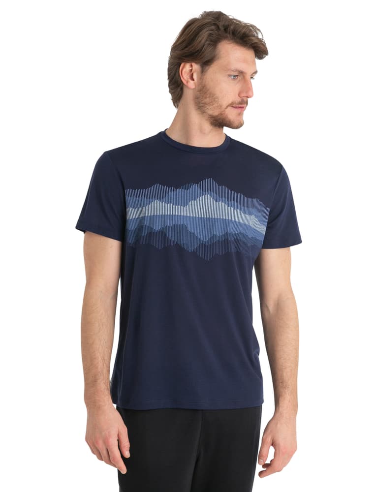 Merino Core SS Tee Cook Reflected T-shirt Icebreaker 466136600343 Taille S Couleur bleu marine Photo no. 1