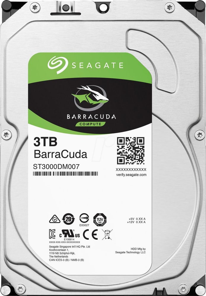 BarraCuda SATA 3.5" 3 TB Disco rigido interno Seagate 785300145858 N. figura 1