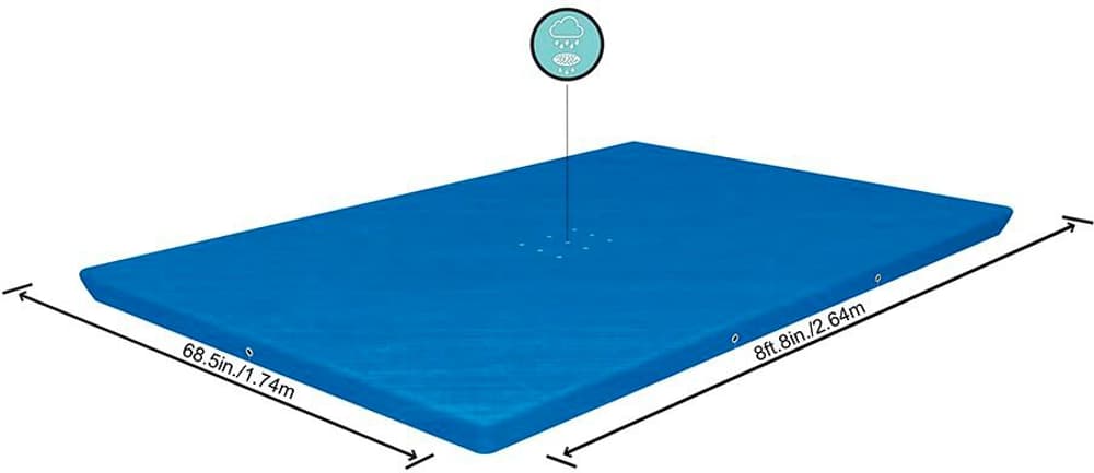 Copertura rettangolare per piscine fuori terra da 2,59 m x 1,70 m Teli protettivi Bestway 669700106192 N. figura 1