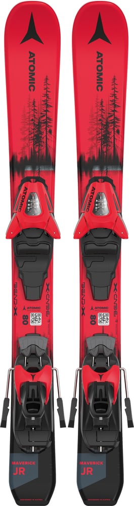 Maverick JR ink. C5 GW Skis pour enfant avec fixations Atomic 493616509030 Couleur rouge Longueur 90 Photo no. 1