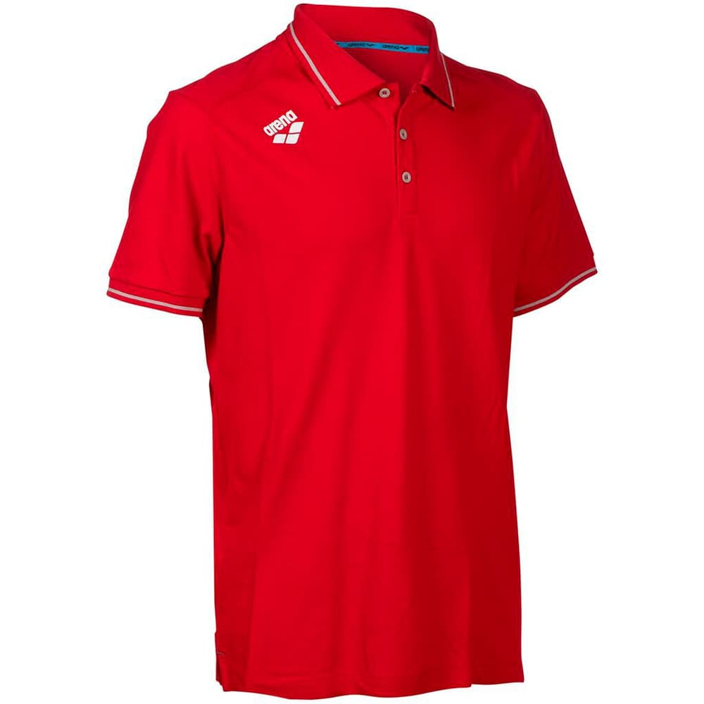 Team Poloshirt Solid Cotton T-shirt Arena 468712900530 Taille L Couleur rouge Photo no. 1
