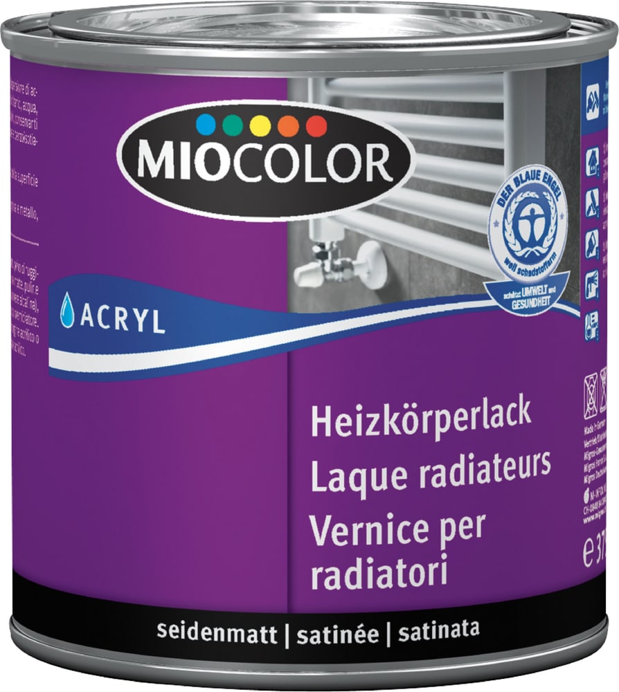 Acryl Heizkörperlack matt Weiss 375 ml Acryl Heizkörperlack Miocolor 676772800000 Farbe Weiss Inhalt 375.0 ml Bild Nr. 1