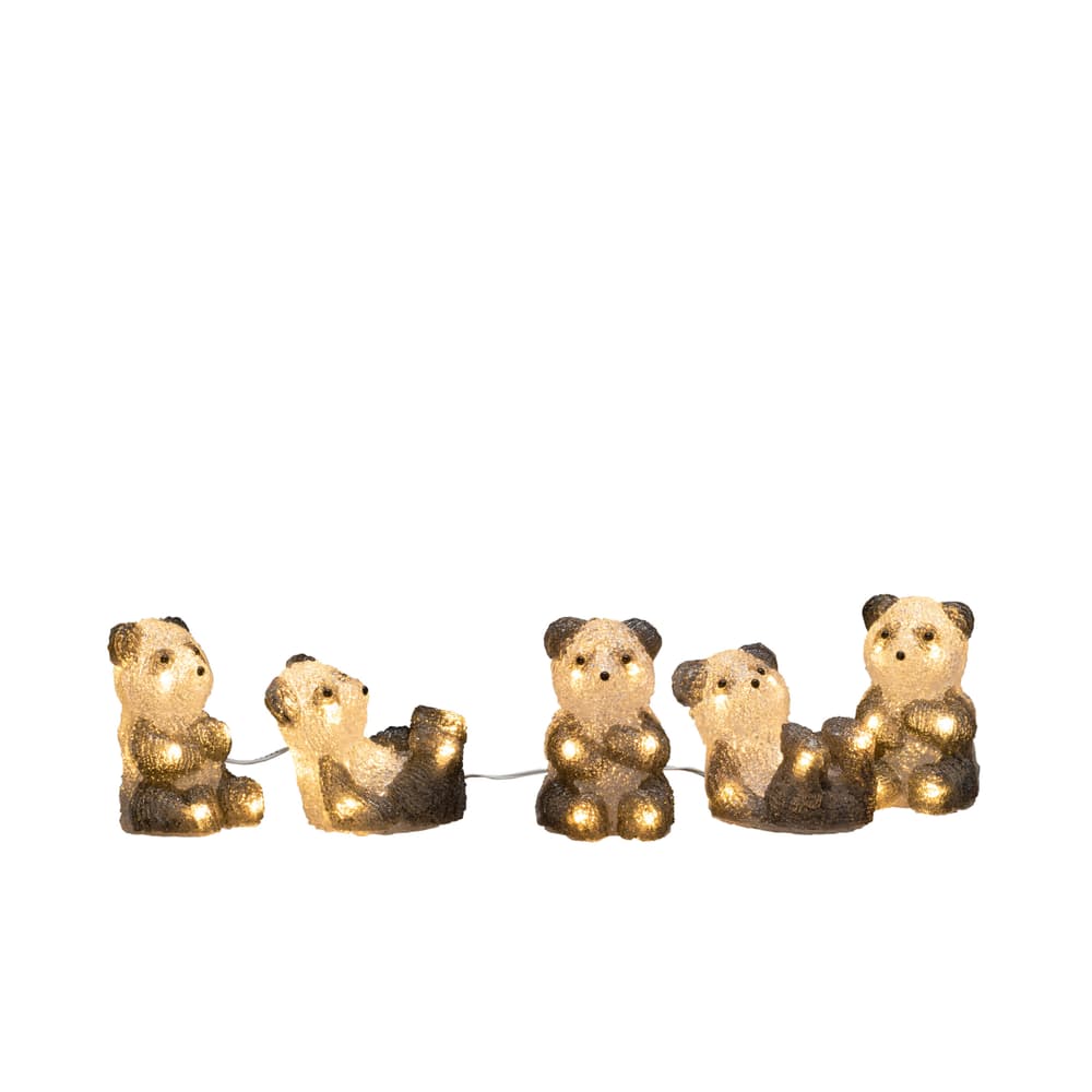 Set di 5 panda orsi acrilico LED esterno Figure luminose Konstsmide 613249800000 N. figura 1