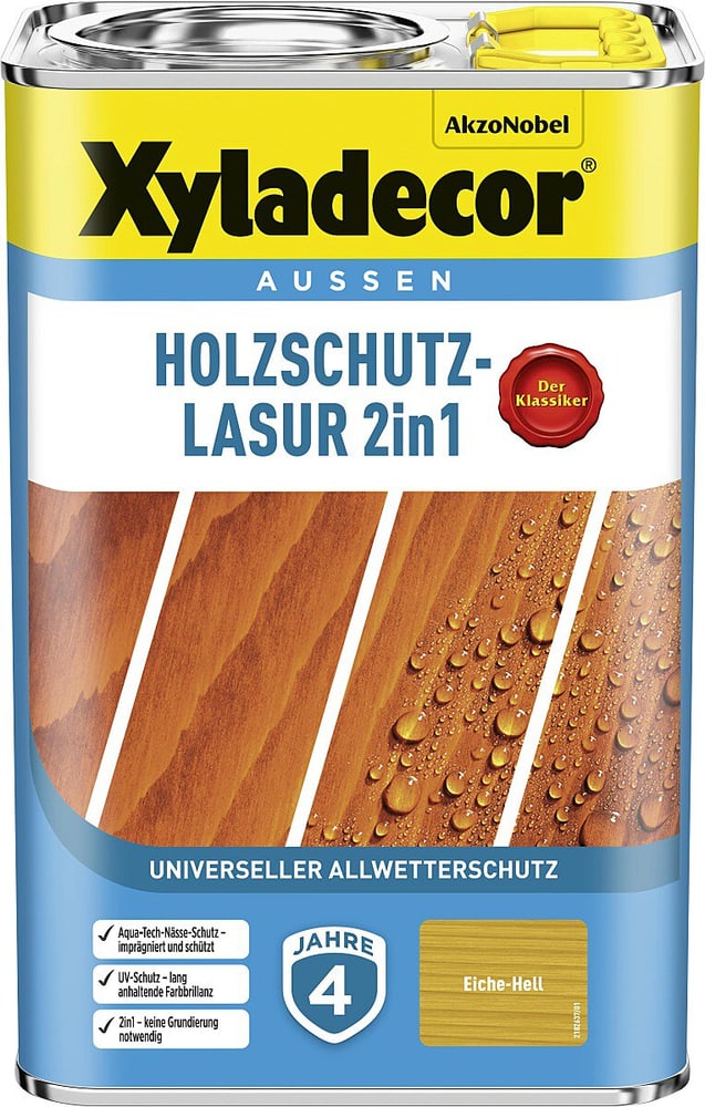 Holzschutz-Lasur Eiche Hell 4 L Holzlasur XYLADECOR 661516400000 Bild Nr. 1
