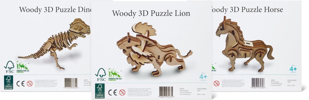 Woody Puzzle Animali 3D Puzzle Woody 749303200000 N. figura 1