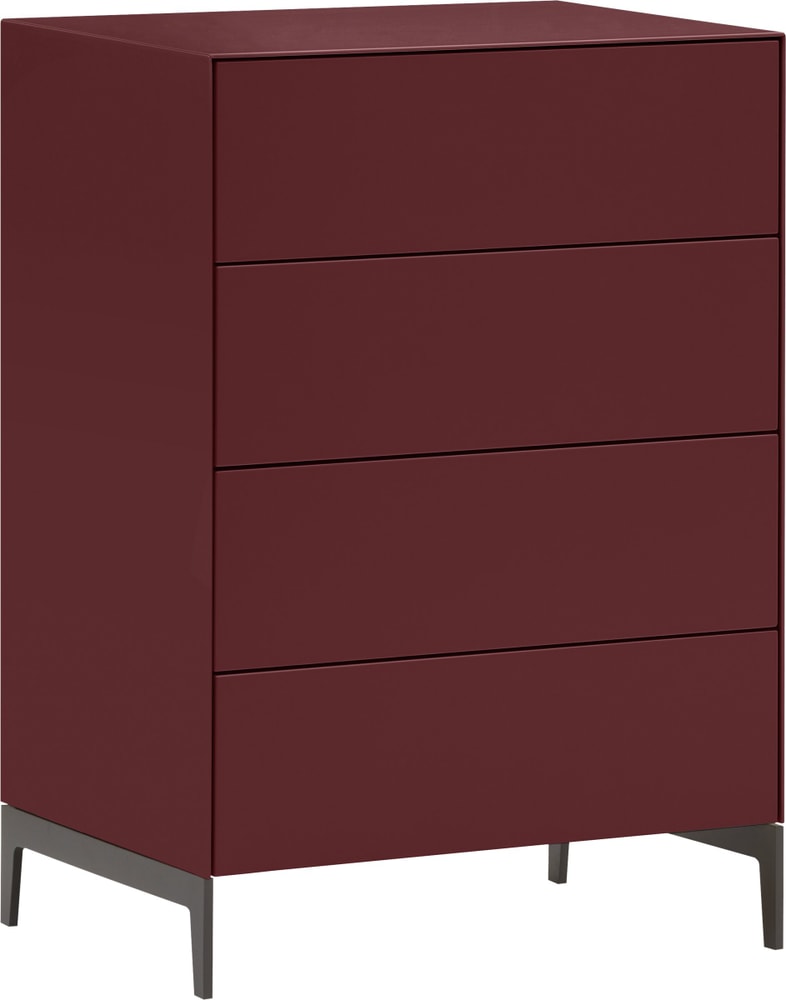 LUX Cassettone 400841500000 Dimensioni L: 60.0 cm x P: 46.0 cm x A: 86.5 cm Colore Rosso scuro N. figura 1