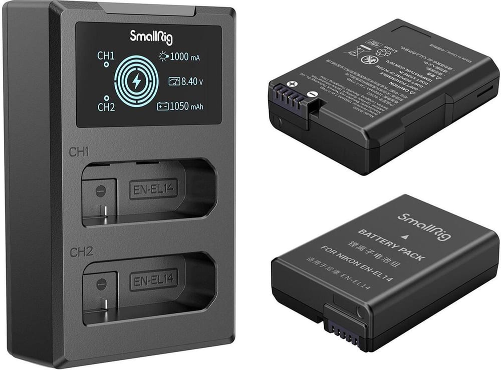 Batteria per fotocamere digitali Kit batteria e caricabatterie EN-EL14 Accumulatore per fotocamere SmallRig 785300181523 N. figura 1