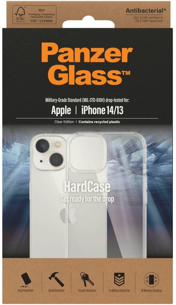 Hard Case iPhone 14 Transparent Coque smartphone Panzerglass 785300196512 Photo no. 1