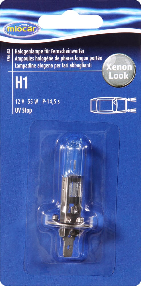 Halogenlampe H1 XenonLook Autolampe Miocar 620468900000 Bild Nr. 1