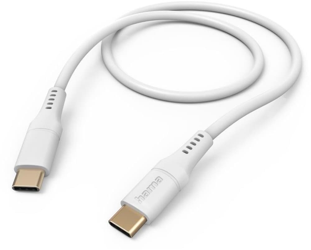 Flexible, USB-C - USB-C, 1,5 m, Silikon, Weiß Ladekabel Hama 785300173104 Bild Nr. 1