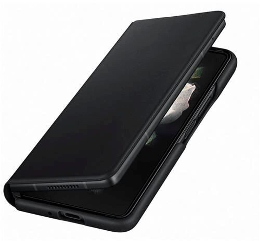 Galaxy Z Fold3 Leather Flip Cover Black Smartphone Hülle Samsung 785302422743 Bild Nr. 1