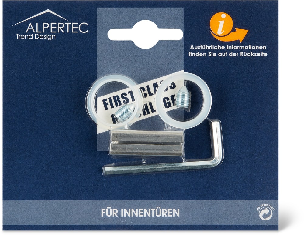 Kit di fissaggio con manicotto Türbeschlag Zubehör Alpertec 614076400000 N. figura 1