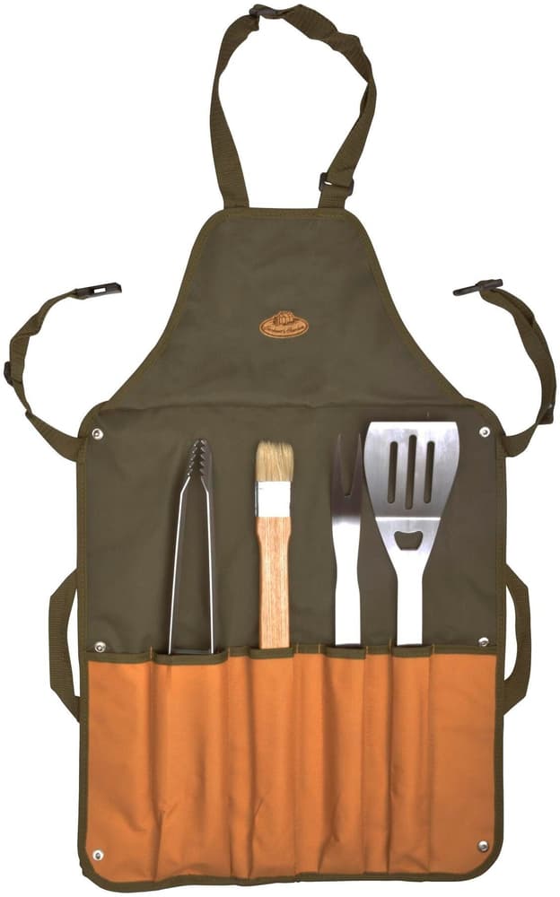 Grembiule da barbecue con utensili da barbecue, arancione scuro Grembiule Esschert Design 785300184855 N. figura 1