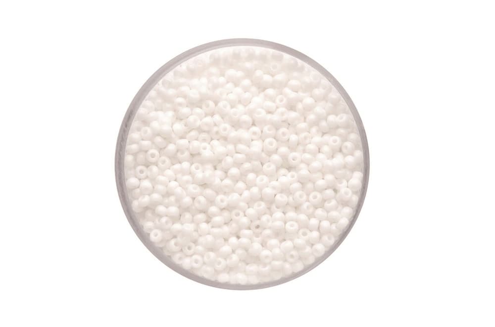 Rocailles 2.0mm opaque 17g blanc Perles artisanales 608132100000 Photo no. 1