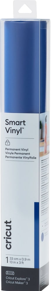 Film de vinyle Smart Matt Permanent 33 x 91 cm, Bleu Matériaux pour traceurs de découpe Cricut 669611100000 Photo no. 1