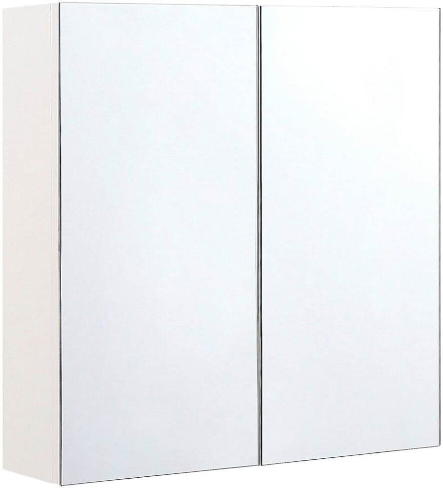 Armoire de toilette blanche avec miroir 60 x 60 cm NAVARRA Armoire Beliani 612538800000 Photo no. 1