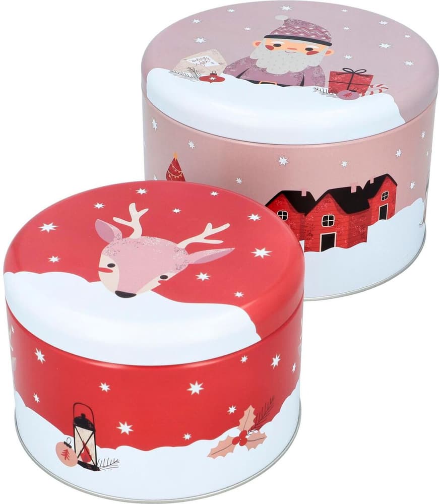 Gebäckdose Set Nordic Christma 15x10/18x12cm, Weissblech Gebäckdose Birkmann 785302444593 Bild Nr. 1