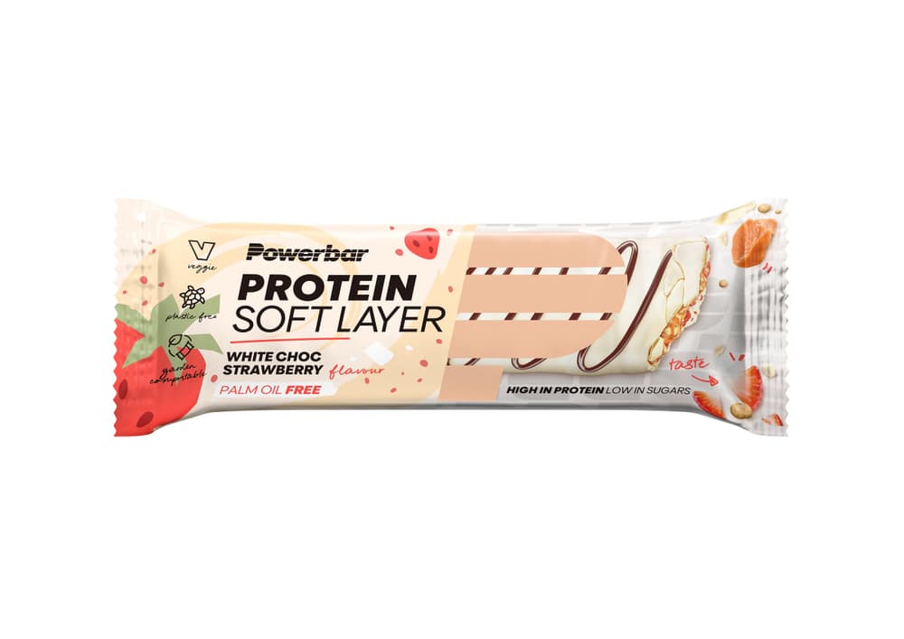 Protein Soft Layer Barre protéinée PowerBar 467358812600 Couleur neutre Goût Chocolat blanc / fraise Photo no. 1