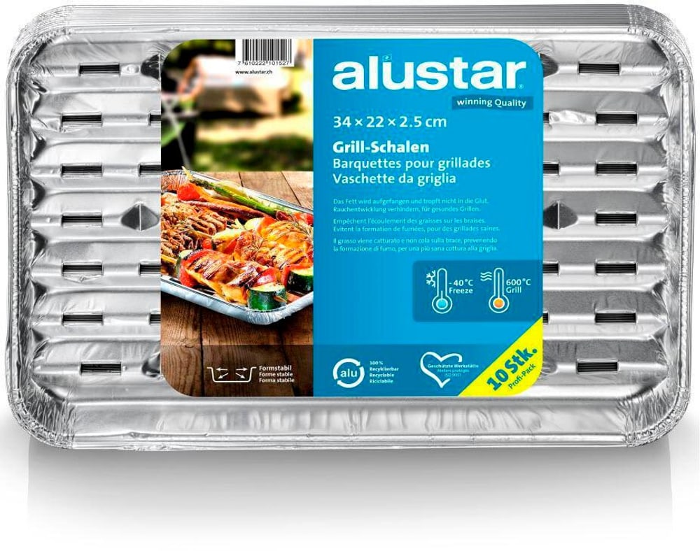 Grillschale 34 x 22 x 2.5 cm 10 Stück Grillschale Alustar 785300185013 Bild Nr. 1