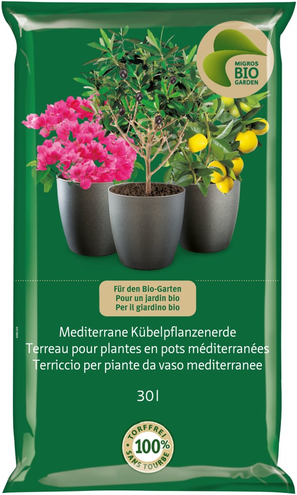 Mediterrane Kübelpflanzenerde, 30 l Spezialerde Migros Bio Garden 658015400000 Bild Nr. 1
