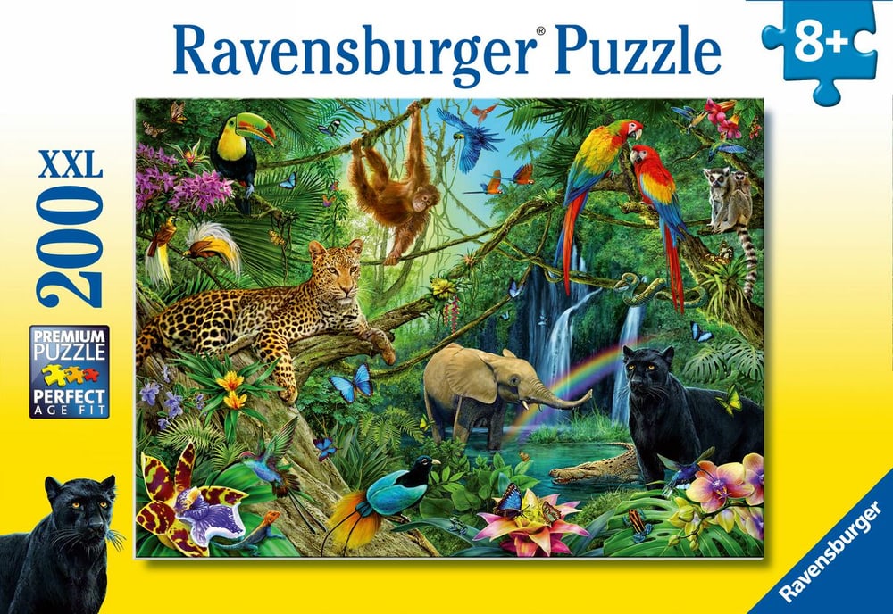 RVB Puzzle 200 T. Tiere im Dschungel Puzzle Ravensburger 749064200000 Bild Nr. 1