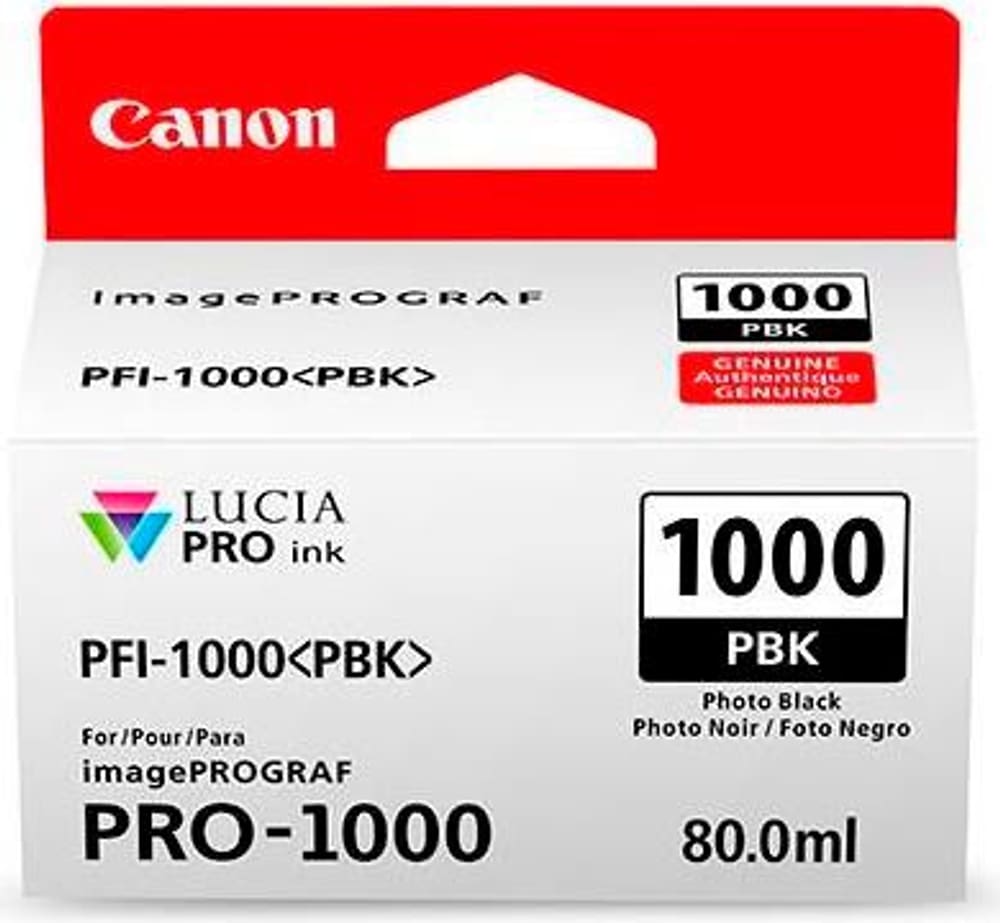 PFI-1000 foto nero Cartuccia d'inchiostro Canon 785300126463 N. figura 1