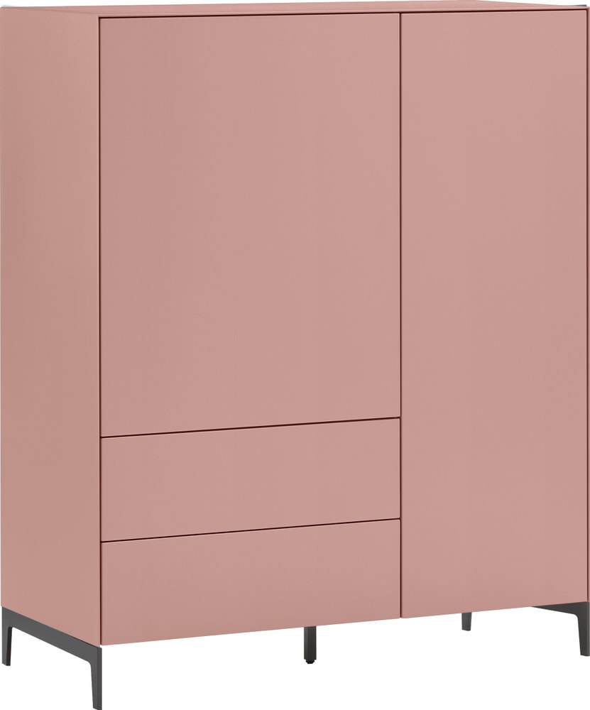 LUX Highboard 400847700000 Dimensions L: 100.0 cm x P: 46.0 cm x H: 123.5 cm Couleur Rose Photo no. 1