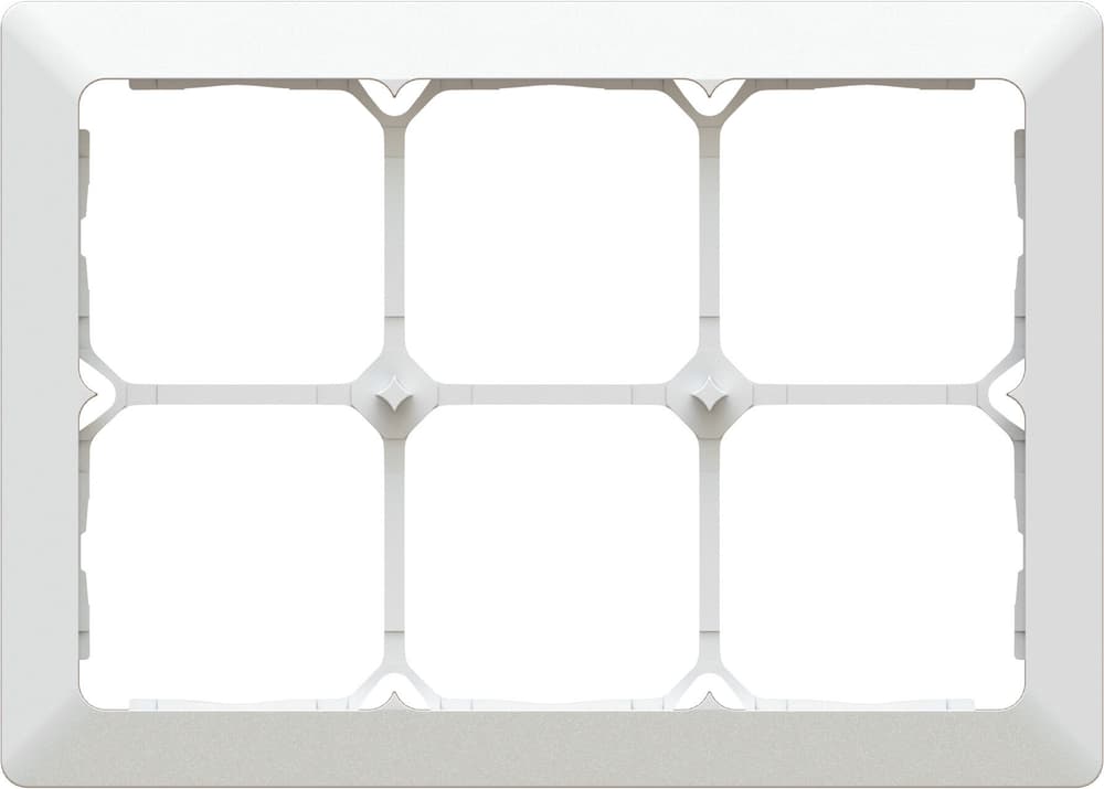 cadre de recouvrement ta.3x2 ENC +profil décoratif priamos blanc Abdeckrahmen Modino Priamos 613286700000 Photo no. 1
