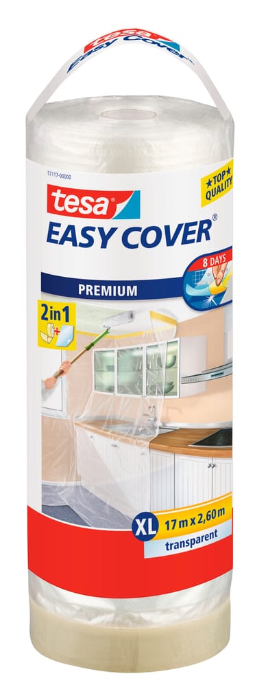 Easy Cover® PREMIUM Film - XL, Nachfüllrolle 17m:2600mm Malerbänder Tesa 676768800000 Bild Nr. 1