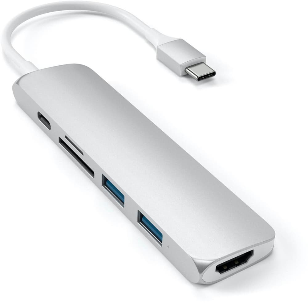 USB-C Slim Aluminium Multiport Adapter V2 Dockingstation e hub USB Satechi 785302423078 N. figura 1