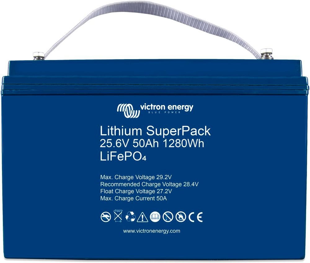 Litio SuperPack 25,6V/50Ah (M8) Batteria Victron Energy 614510800000 N. figura 1