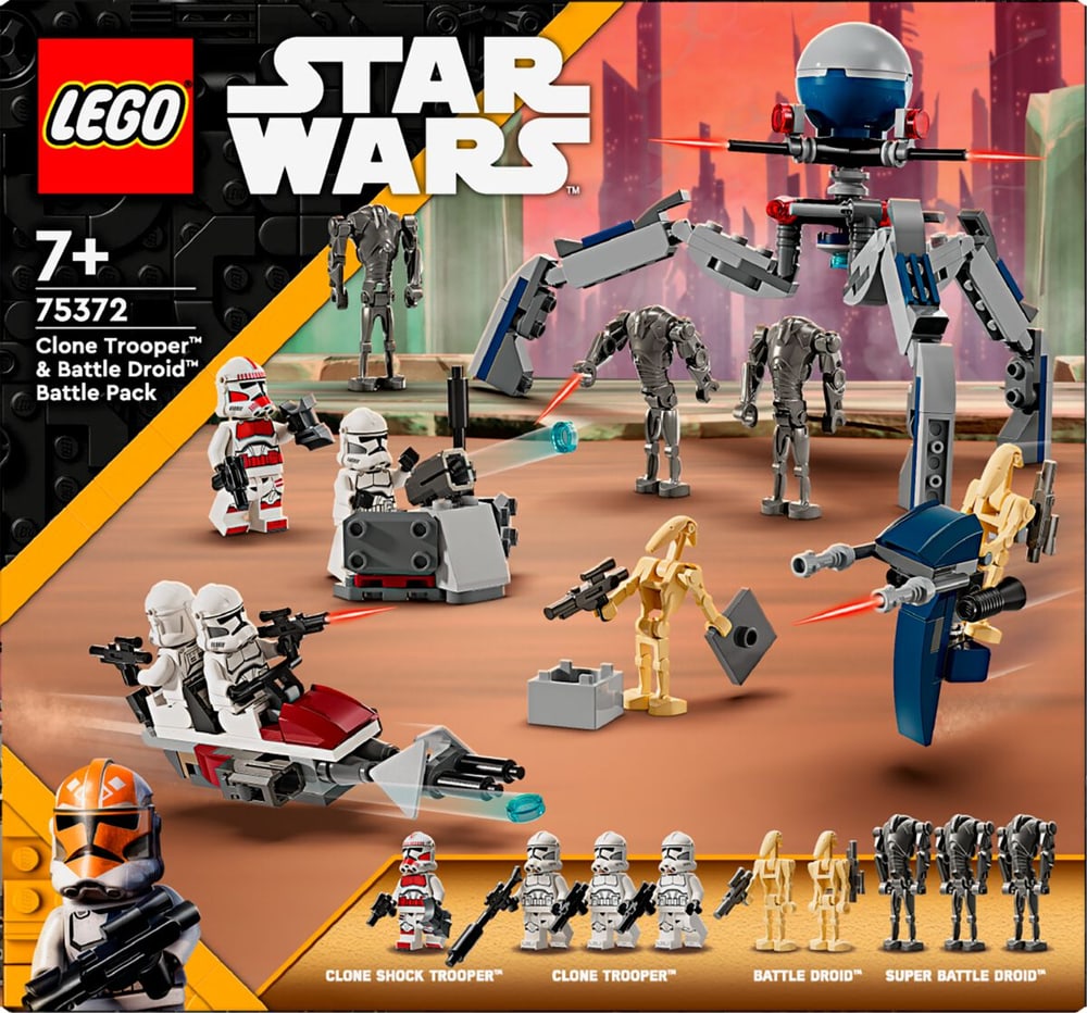 Star Wars 75372 Battle PACK Clone Trooper™ e Battle Droid™ LEGO® 741913200000 N. figura 1