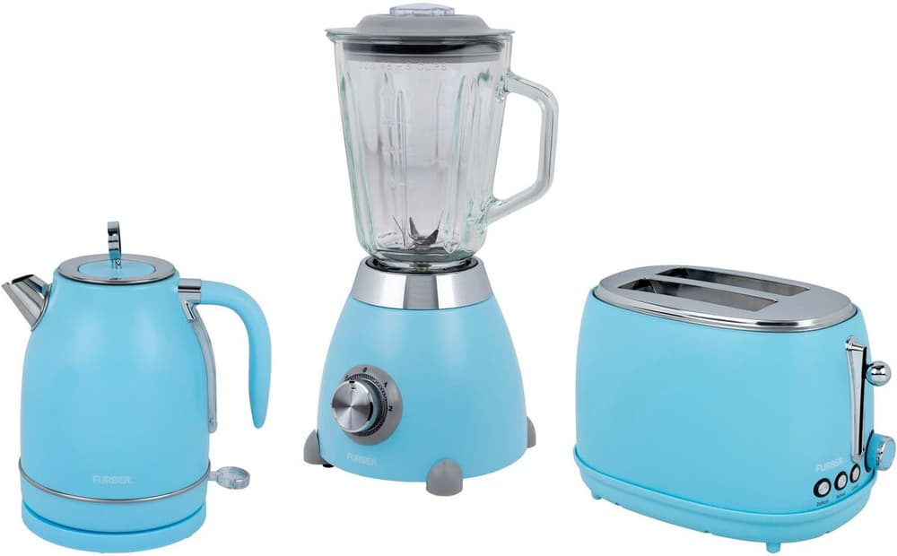 Wasserkocher, Standmixer und Toaster Set, Hellblau Küchengeräte Set Furber 785300182576 Bild Nr. 1