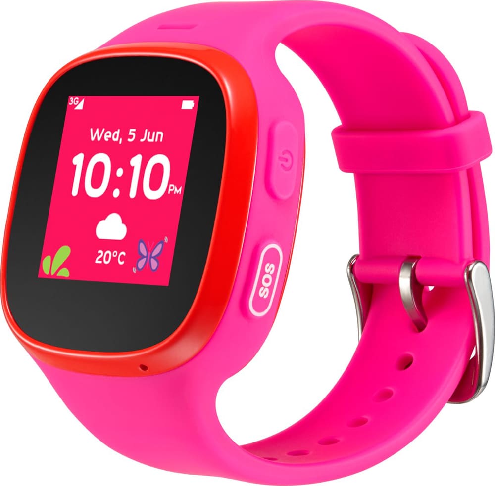 Movetime Family Watch MT30 (3G) Fuchsia + Red Smartwatch Alcatel 79844040000018 Bild Nr. 1