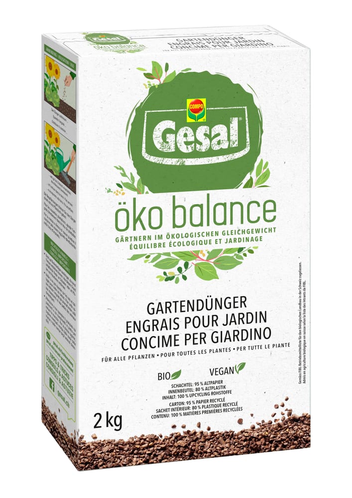 öko balance Gartendünger, 2 kg Feststoffdünger Compo Gesal 658243600000 Bild Nr. 1