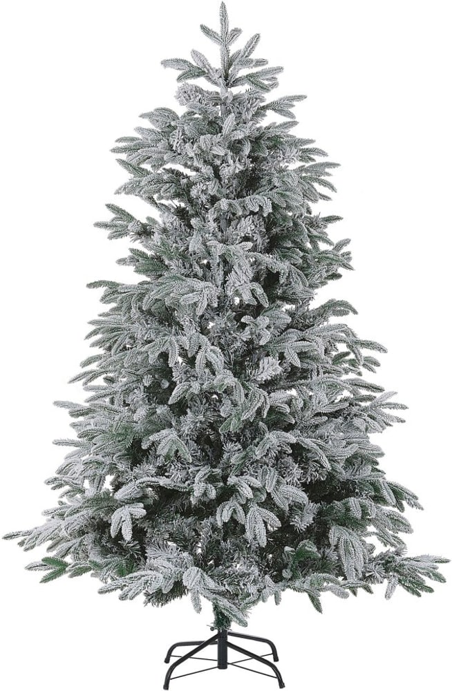 Künstlicher Weihnachtsbaum schneebedeckt 210 cm weiss BASSIE Kunstbaum Beliani 759222700000 Bild Nr. 1