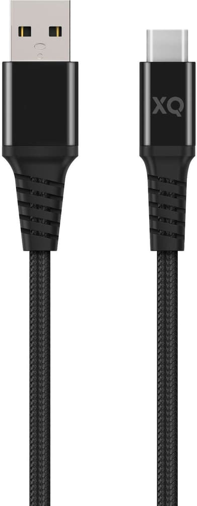Sync & Charge Cable USB-C 3.0 to USB A 200cm  Extra Strong Braided Black Cavo di ricarica XQISIT 798646300000 N. figura 1